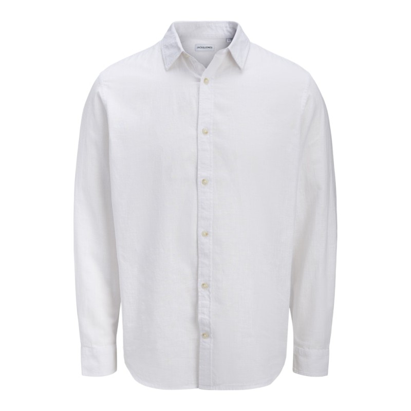 JACK & JONES Summer Hør L/S Skjorte - Hvid