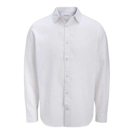 JACK & JONES Summer Hør L/S Skjorte - Hvid