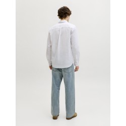 JACK & JONES Summer Hør L/S Skjorte - Hvid