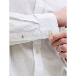 JACK & JONES Summer Hør L/S Skjorte - Hvid