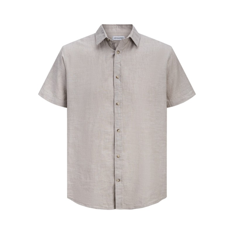 JACK & JONES Sommer Hør S/S Skjorte - String