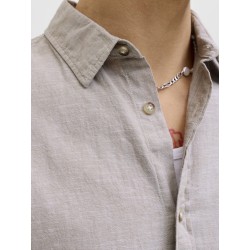 JACK & JONES Sommer Hør S/S Skjorte - String