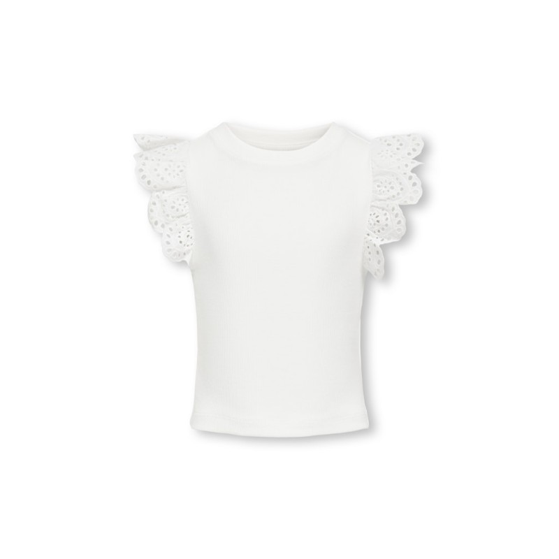 KIDS ONLY Drea S/S Top - Cloud Dancer