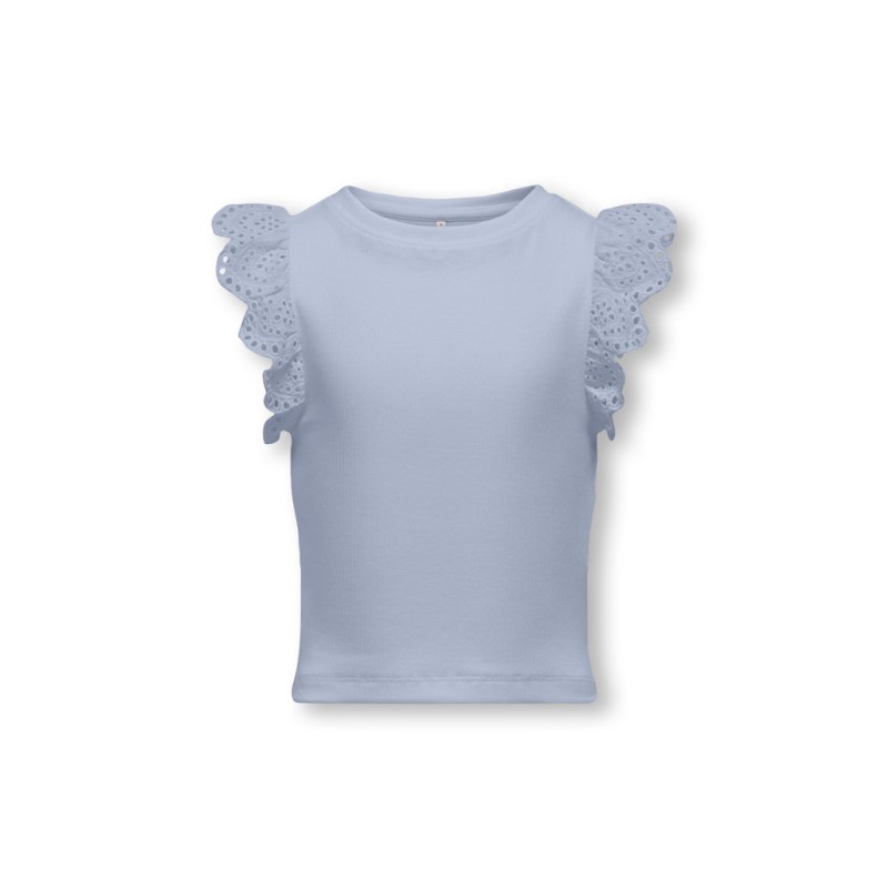 KIDS ONLY Drea S/S Top - Soft Chambray
