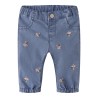 NAME IT BABY Rose Broderede Jeans 5321 - Medium Blue Denim / Flower
