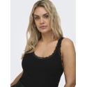 ONLY CARMAKOMA Sara Sahrai Lace Tank Top - Sort