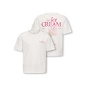 KIDS ONLY Helen S/S Loose T-shirt - Cloud Dancer