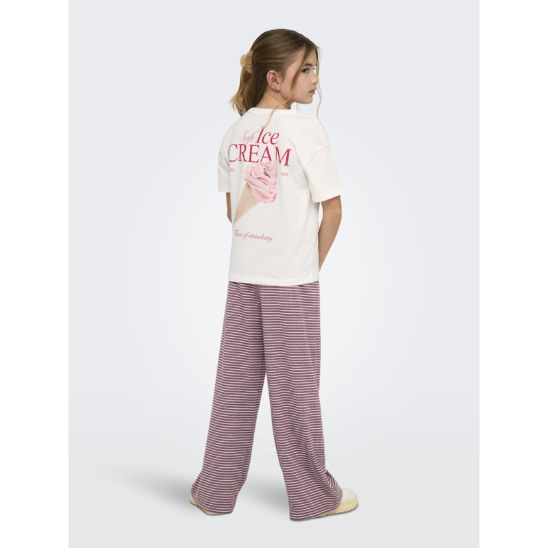 KIDS ONLY Helen S/S Loose T-shirt - Cloud Dancer