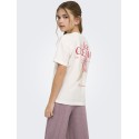 KIDS ONLY Helen S/S Loose T-shirt - Cloud Dancer