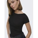 ONLY Fenja S/S Boatneck Top - Sort