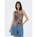 JDY Debbie S/L Top - Sandshell / Chocolate Torte