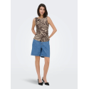 JDY Debbie S/L Top - Sandshell / Chocolate Torte