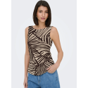 JDY Debbie S/L Top - Sandshell / Chocolate Torte