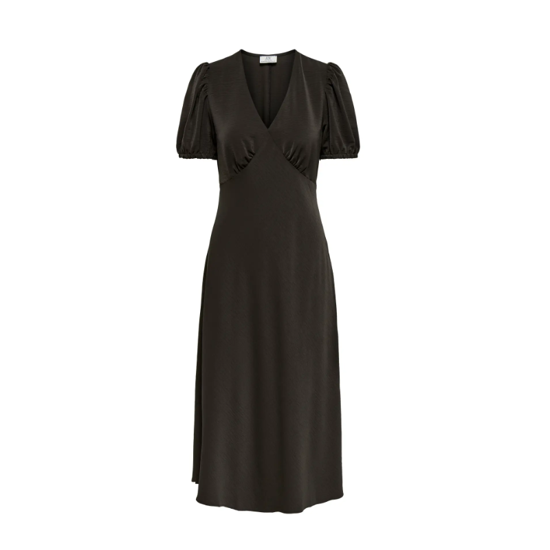 JDY Aya S/S Midi Kjole - Chocolate Torte