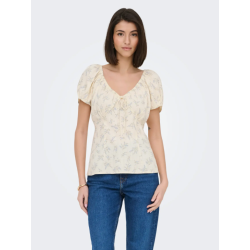 JDY Lydia S/S Top - Cloud Dancer