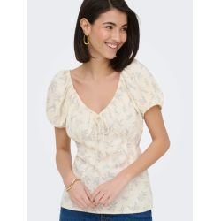 JDY Lydia S/S Top - Cloud Dancer