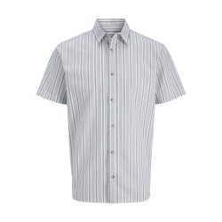 JACK & JONES Junior Chad Oxford Stribet S/S Skjorte - Ensign Blue