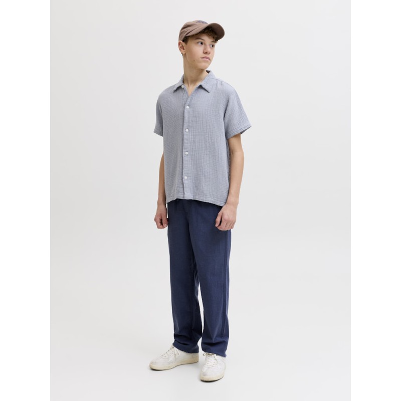 JACK & JONES Junior Nantucket Double Cloth S/S Skjorte - Tradewinds