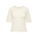 JDY Sun Lay 2/4 Boatneck Strik - Eggnog