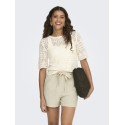 JDY Sun Lay 2/4 Boatneck Strik - Eggnog
