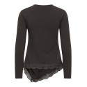 ONLY Live Love L/S Ruching Top - Chocolate Torte