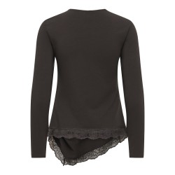 ONLY Live Love L/S Ruching Top - Chocolate Torte