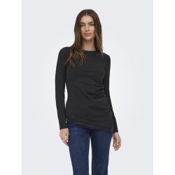 ONLY Live Love L/S Ruching Top - Sort