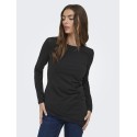 ONLY Live Love L/S Ruching Top - Sort