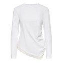 ONLY Live Love L/S Ruching Top - Cloud Dancer