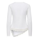 ONLY Live Love L/S Ruching Top - Cloud Dancer