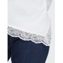 ONLY Live Love L/S Ruching Top - Cloud Dancer