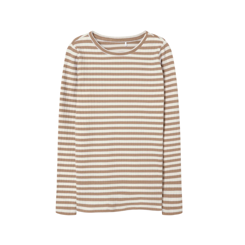 NAME IT Kids Suraja S-Xlim L/s Bluse - Mocha Meringue