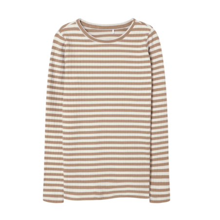 NAME IT Kids Suraja S-Xlim L/s Bluse - Mocha Meringue