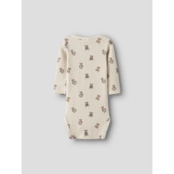 NAME IT Baby Den Kab L/S Bodystocking - Peyote Melange