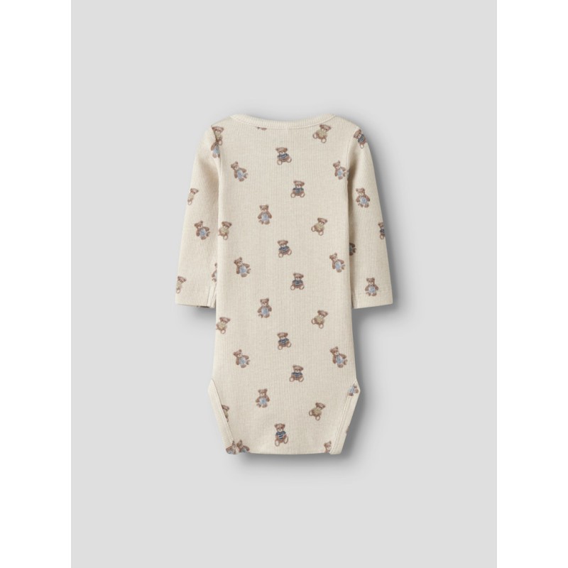 NAME IT Baby Den Kab L/S Bodystocking - Peyote Melange