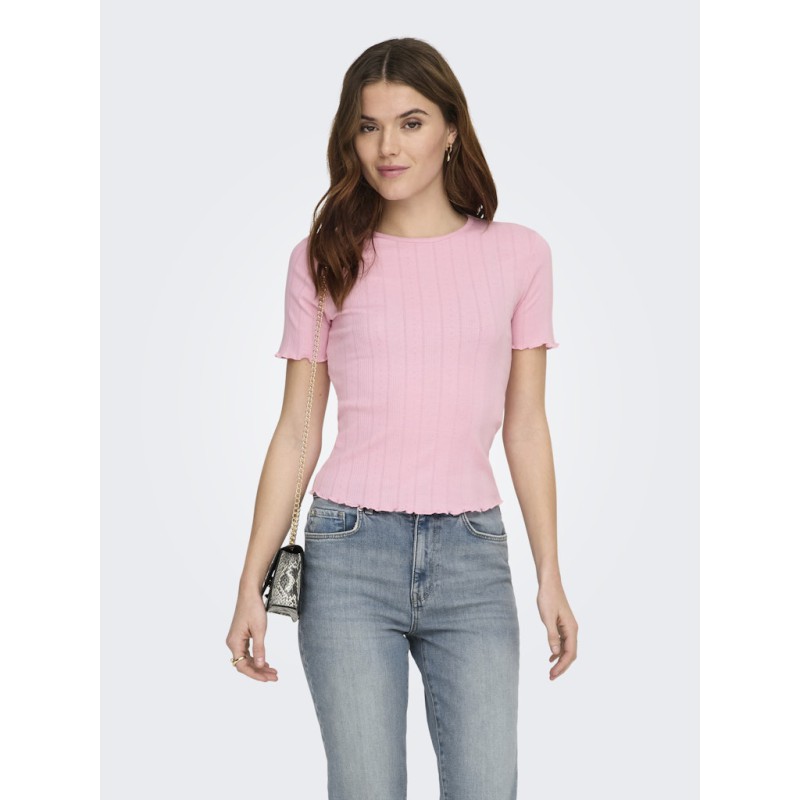 ONLY Tenna Rund Hals T-shirt - Romance Rose
