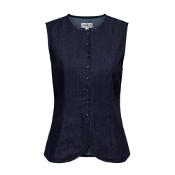 ONLY LASHYBY Demim Vest - Dark Blue Denim