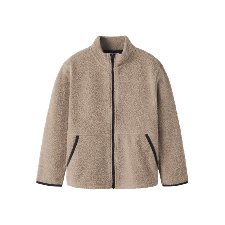 NAME IT Kids Bulina Teddy Cardigan - Gilded Beige
