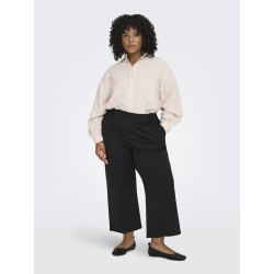 ONLY CARMAKOMA Goldtrash HW Straight Culotte Bukser - Sort