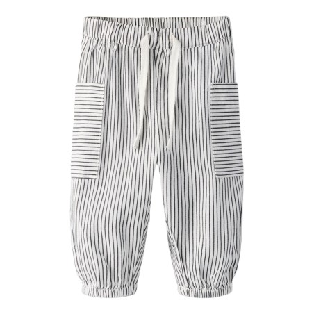 NAME IT Baby Far Stribet Bukser - Cloud Dancer