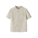 NAME IT Kids Falinnen S/S Skjorte - Peyote Melange