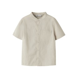 NAME IT Kids Falinnen S/S Skjorte - Peyote Melange
