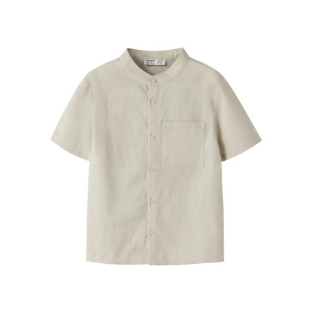 NAME IT Kids Falinnen S/S Skjorte - Peyote Melange