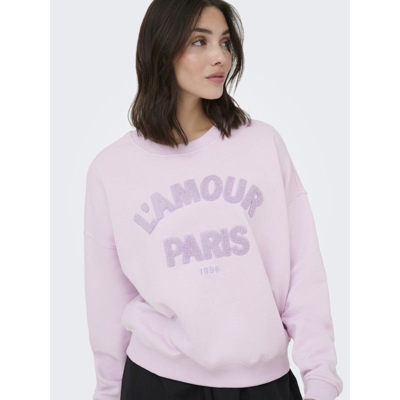 JDY Mesa L/S Broderi Sweatshirt - Winsom Orchid/"Lamour"