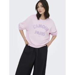 JDY Mesa L/S Broderi Sweatshirt - Winsom Orchid/"Lamour"