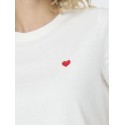 JDY Pisa S/S Print Top - Cloud Dancer / Bittersweet Heart