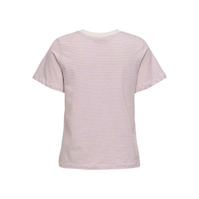 JDY Pisa S/S Print Top - Cloud Dancer /Fragrant Lilac