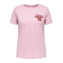 ONLY CARMAKOMA Addison S/S T-shirt - Romance Rose/Strawberry Dream