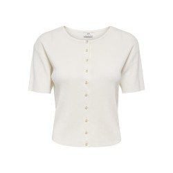 JDY Gaby 2/4 Perle Strik Cardigan - Cloud Dancer