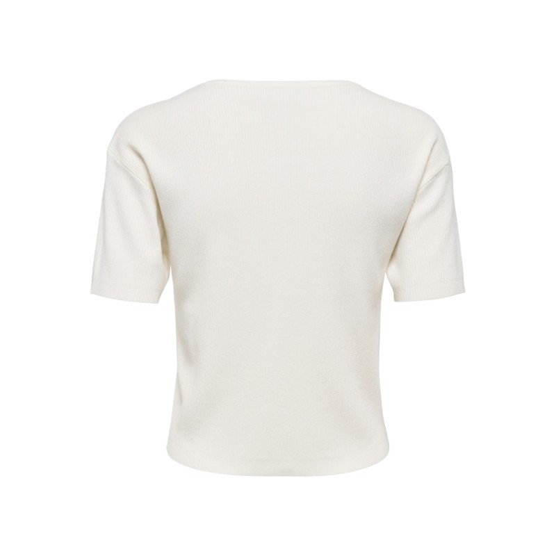 JDY Gaby 2/4 Perle Strik Cardigan - Cloud Dancer